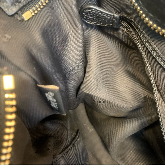 Coach Turnlock Leather Chain Tote Bag - Picture 13 of 16